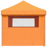 Tenda para festas pop-up dobrável c/ 4 paredes laterais laranja 4