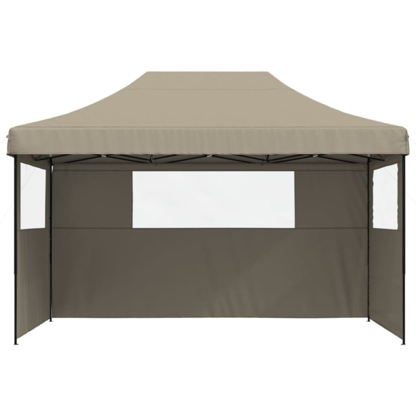 Tienda de fiesta plegable Pop-Up con 3 paredes laterales taupe M 3