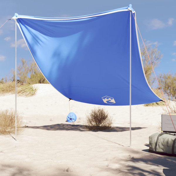Toldo de playa con anclas de arena azul 214x236 cm D
