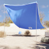 Toldo de playa con anclas de arena azul 214x236 cm 1