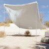 Toldo de praia com âncoras de areia 214x236 cm cinzento 1