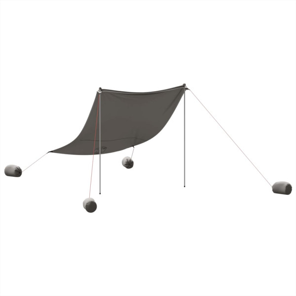 Toldo de praia com âncoras de areia 214x236 cm cinzento M 2