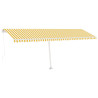 Toldo retráctil manual con luz LED amarillo y blanco 600x300 cm 3