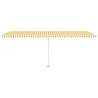 Toldo retráctil manual con luz LED amarillo y blanco 600x300 cm 5
