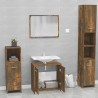 Set de muebles de baño madera contrachapada color roble ahumado 3
