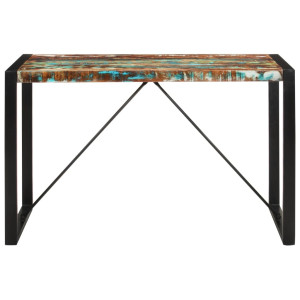Mesa de jantar 120x55x76 cm madeira recuperada maciça H