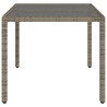 Mesa de jardim com tampo de vidro 150x90x75 cm vime PE cinzento 5