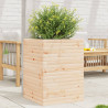 Jardinera de madera maciza de pino 50x50x68.5 cm 1