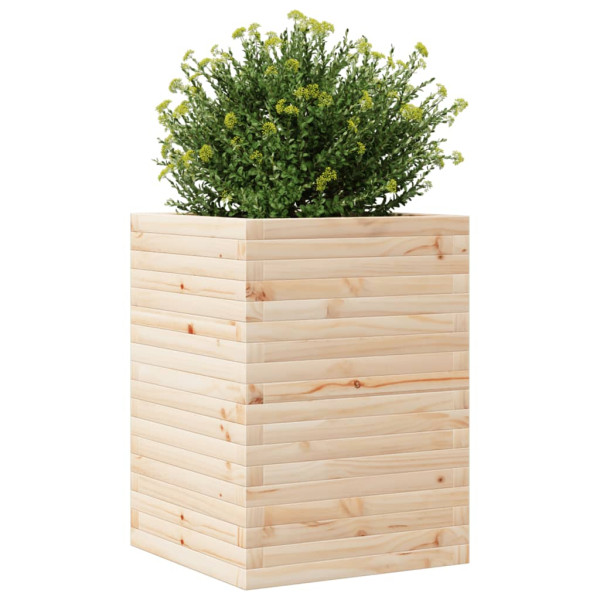 Jardinera de madera maciza de pino 50x50x68.5 cm M 4