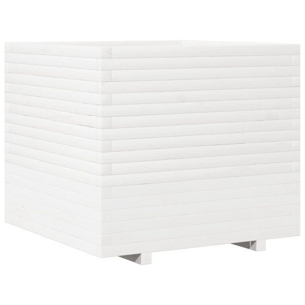 Vaso/floreira de jardim 80x80x72 cm pinho maciço branco M 2