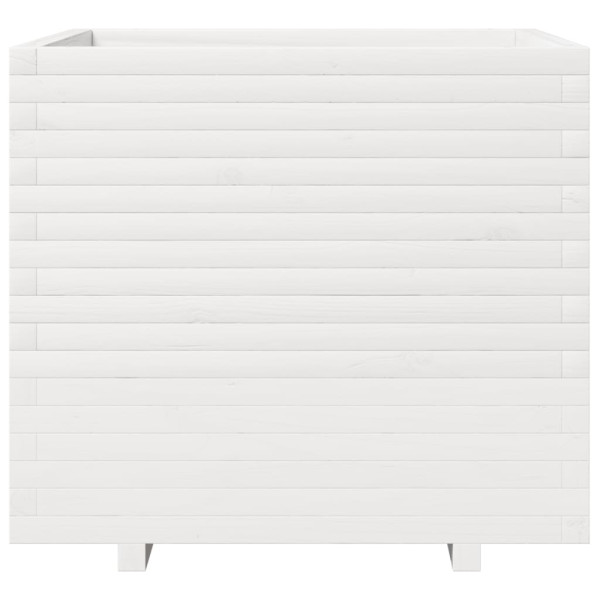 Vaso/floreira de jardim 80x80x72 cm pinho maciço branco M 5