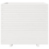 Jardinera de madera maciza de pino blanca 80x80x72 cm 5