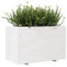 Vaso/floreira de jardim 110x60x72 cm pinho maciço branco 4
