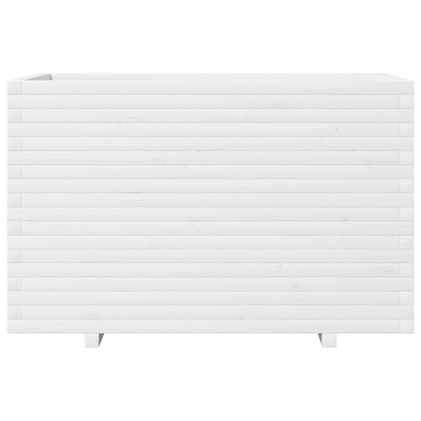 Vaso/floreira de jardim 110x60x72 cm pinho maciço branco M 5