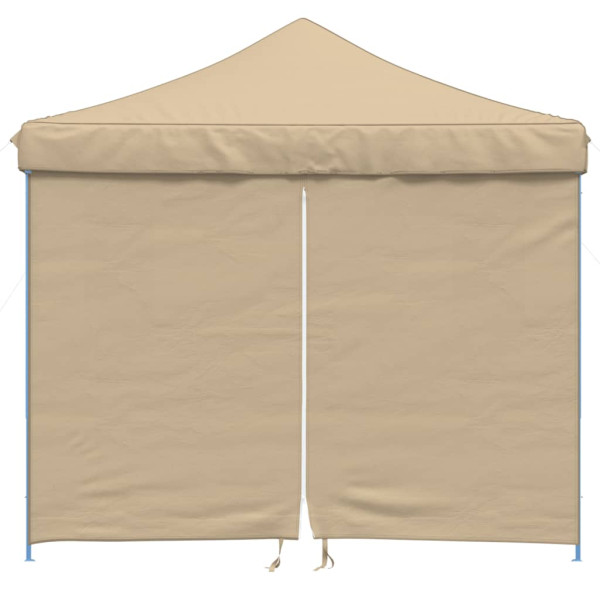 Tienda de fiesta plegable Pop-Up con 4 paredes laterales beige M 3