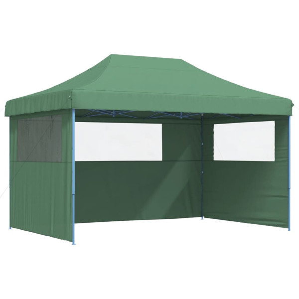 Tienda de fiesta plegable Pop-Up con 3 paredes laterales verde M 2