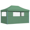 Tienda de fiesta plegable Pop-Up con 3 paredes laterales verde 5
