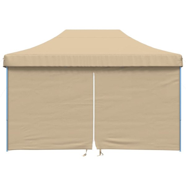Tienda de fiesta plegable Pop-Up con 4 paredes laterales beige M 3