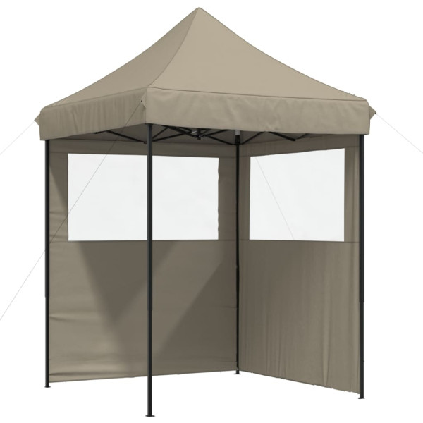Tienda de fiesta plegable Pop-Up con 2 paredes laterales taupe M 2