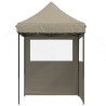 Tienda de fiesta plegable Pop-Up con 2 paredes laterales taupe 3
