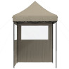 Tienda de fiesta plegable Pop-Up con 2 paredes laterales taupe 4