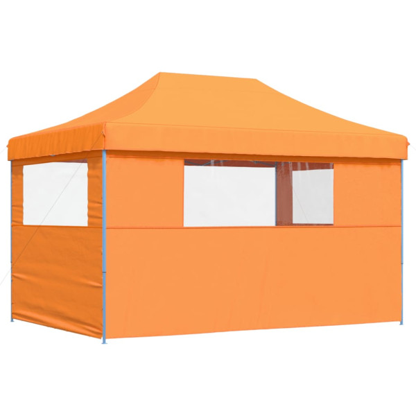 Tenda para festas pop-up dobrável c/ 3 paredes laterais laranja M 5