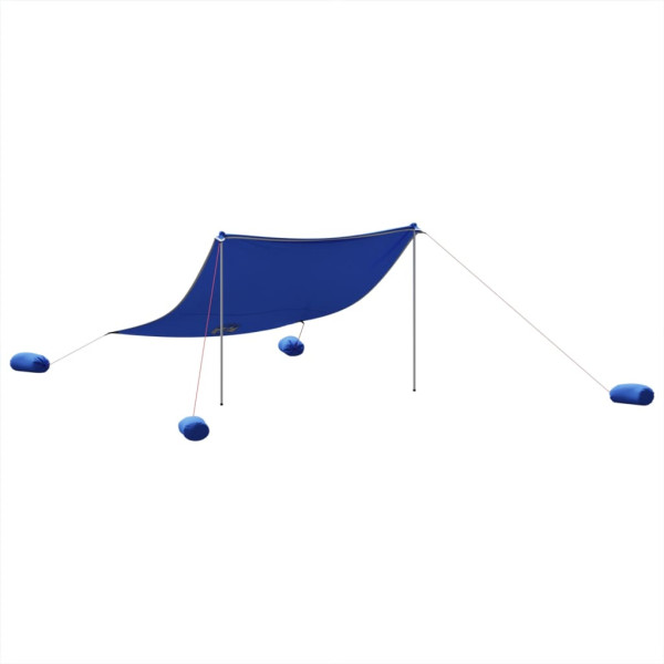 Toldo de praia com âncoras de areia 304x300 cm azul M 2