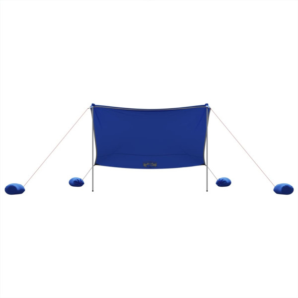 Toldo de praia com âncoras de areia 304x300 cm azul M 4