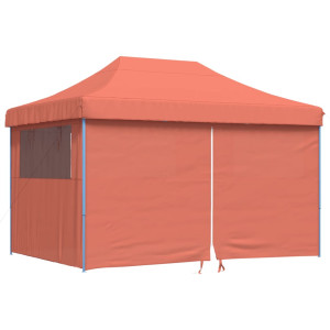 Tienda de fiesta plegable Pop-Up 4 paredes laterales terracota H
