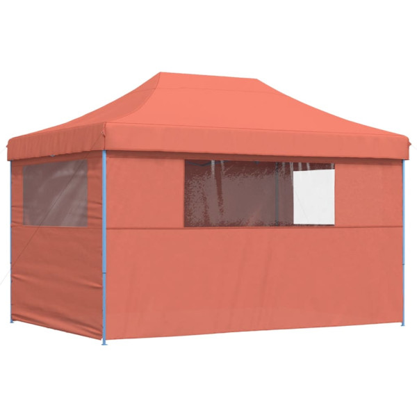 Tenda p/ festas pop-up dobrável 4 paredes laterais terracotta M 5
