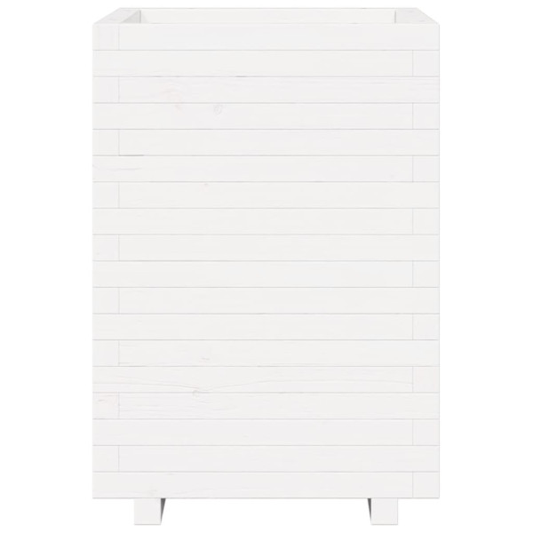 Jardinera madera maciza de pino blanco 50x50x72.5 cm M 5
