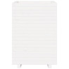 Vaso/floreira de jardim 50x50x72.5 cm pinho maciço branco 5