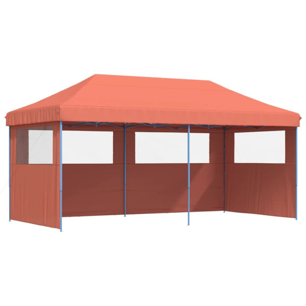 Tienda de fiesta plegable Pop-Up 3 paredes laterales terracota M 2