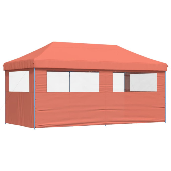 Tenda p/ festas pop-up dobrável 3 paredes laterais terracotta M 5