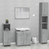 Set de muebles de baño madera contrachapada gris Sonoma 1