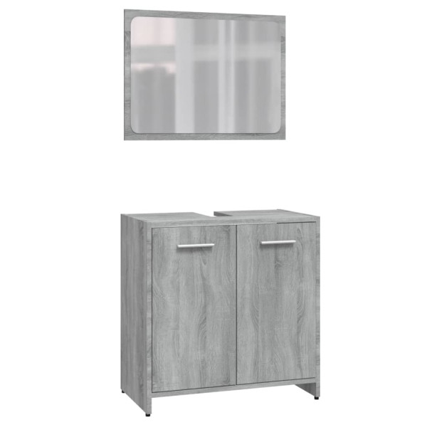 Set de muebles de baño madera contrachapada gris Sonoma M 2