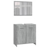 Set de muebles de baño madera contrachapada gris Sonoma 2