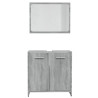 Set de muebles de baño madera contrachapada gris Sonoma 5