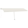 Toldo retrátil manual com LED 600x300 cm cor creme 2
