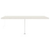 Toldo retrátil manual com LED 600x300 cm cor creme 5