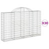 Cestos gabião arqueados 30 pcs 200x30x120/140 ferro galvanizado 2
