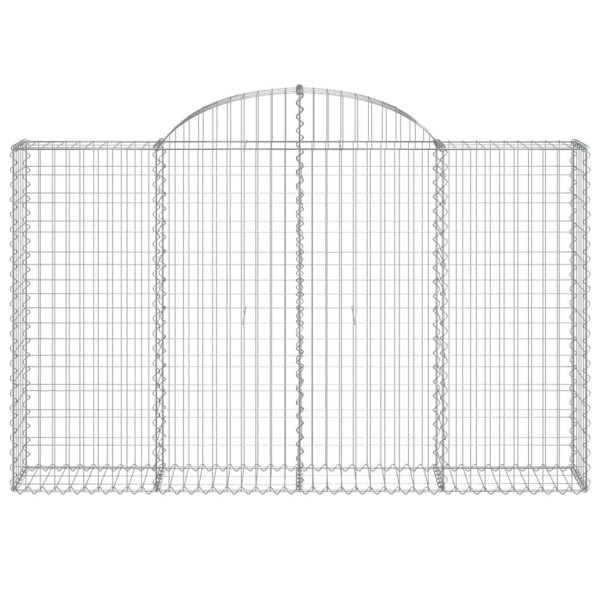 Cestas gaviones 30 uds forma de arco hierro 200x30x120/140 cm M 4