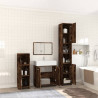 Set de muebles baño 4 pzas madera contrachapada roble ahumado 3