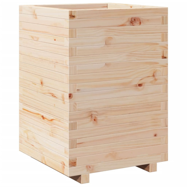Jardinera madera maciza de pino 50x50x72.5 cm M 2