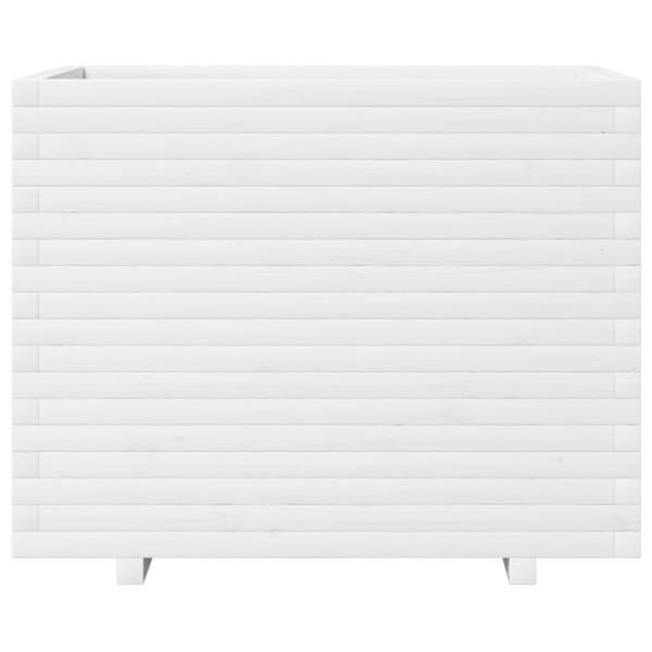 Vaso/floreira de jardim 90x60x72 cm pinho maciço branco M 5