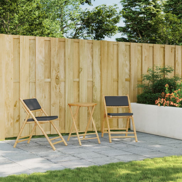 Mesa de jardim dobrável Ø55x75 cm bambu M 3