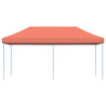 Tenda para festas pop-up dobrável 580x292x315 cm terracotta 3