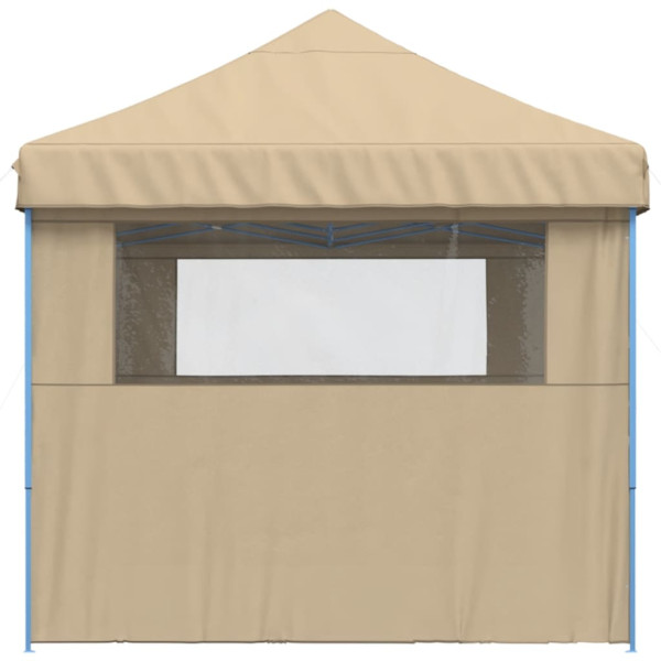 Tienda de fiesta plegable Pop-Up con 3 paredes laterales beige M 4