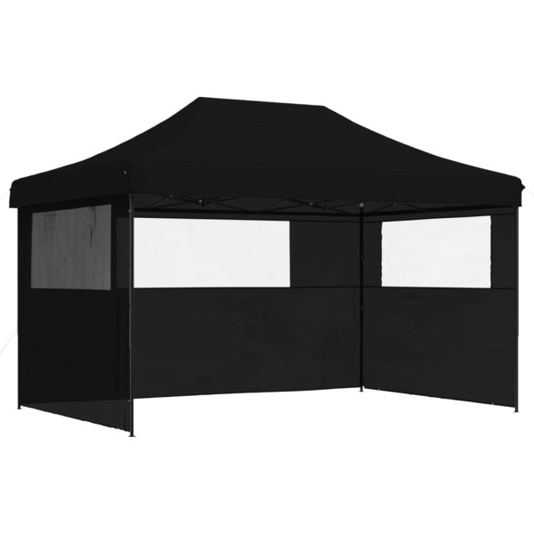 Tienda de fiesta plegable Pop-Up con 3 paredes laterales negra M 2