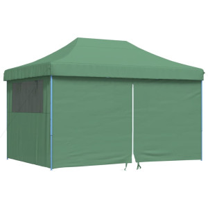 Tienda de fiesta plegable Pop-Up con 4 paredes laterales verde H